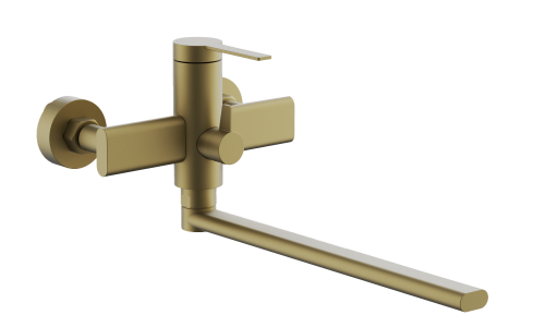 Смеситель для ванны и душа BELZ B22813-5 настенный золото