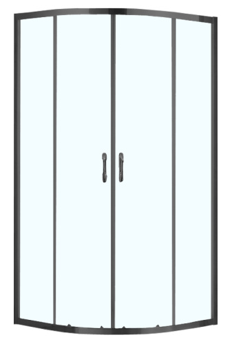 Душевой уголок Azario MILTON AZ-ND2142 1000 Black 100x200 стекло прозрачное профиль черный без поддона