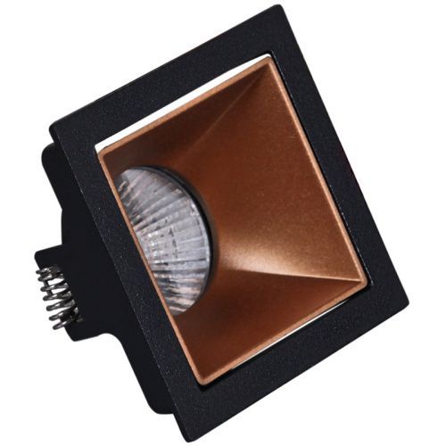 Светильник встраиваемый Reluce 16086-9.0-001PT MR16 BK+ROSE GD
