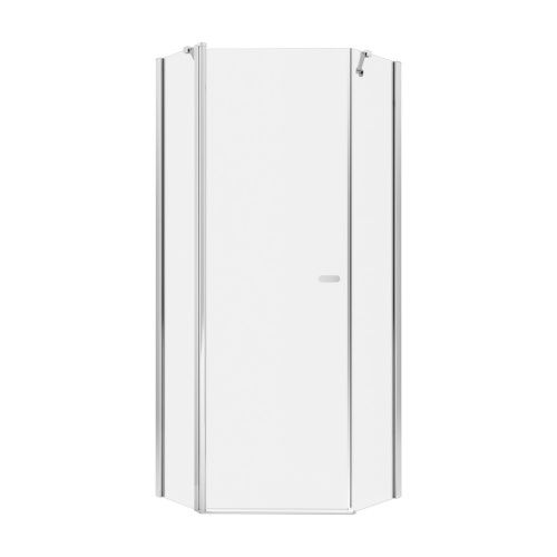 Душевой уголок New Trendy NEW SOLEO Chrome K-0606 80х80 стекло прозрачное профиль хром без поддона