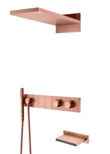 Душевая система Boheme Zodiac 133-2-CB встраиваемая цвет медь брашированная