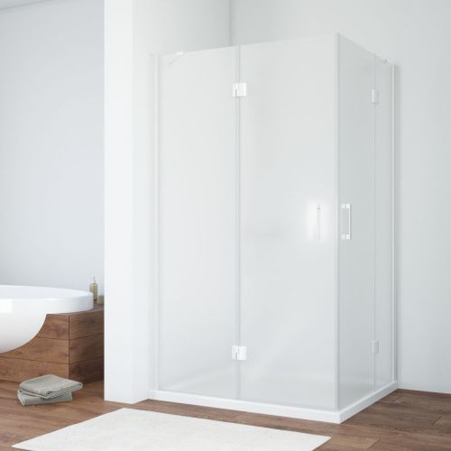 Душевой уголок Vegas-Glass AFA-F TUR+NOVO AFA-F NOVO 90*80 01 10 L 90х80 стекло матовое профиль белый без поддона