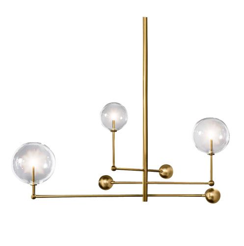Люстра на штанге Delight Collection Globe Mobile (Глобе Мобиле) KG0835P-3 brass