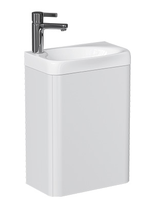 Тумба под раковину Velvex BIO tp.BIO.BIO.MAXI.40.1D белый глянец 39х22х65 подвесная цвет белый