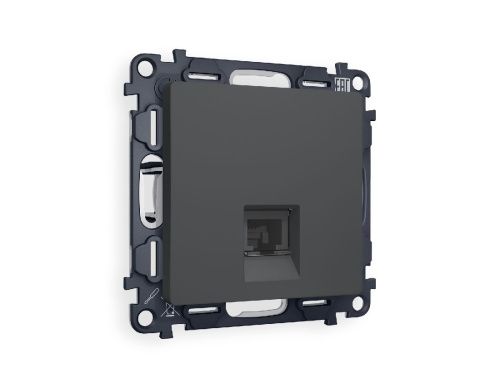 Комплект механизма телефонной розетки RJ-11(4P4C) со шторкой Ambrella Volt Alfa (Алфа) MA912030