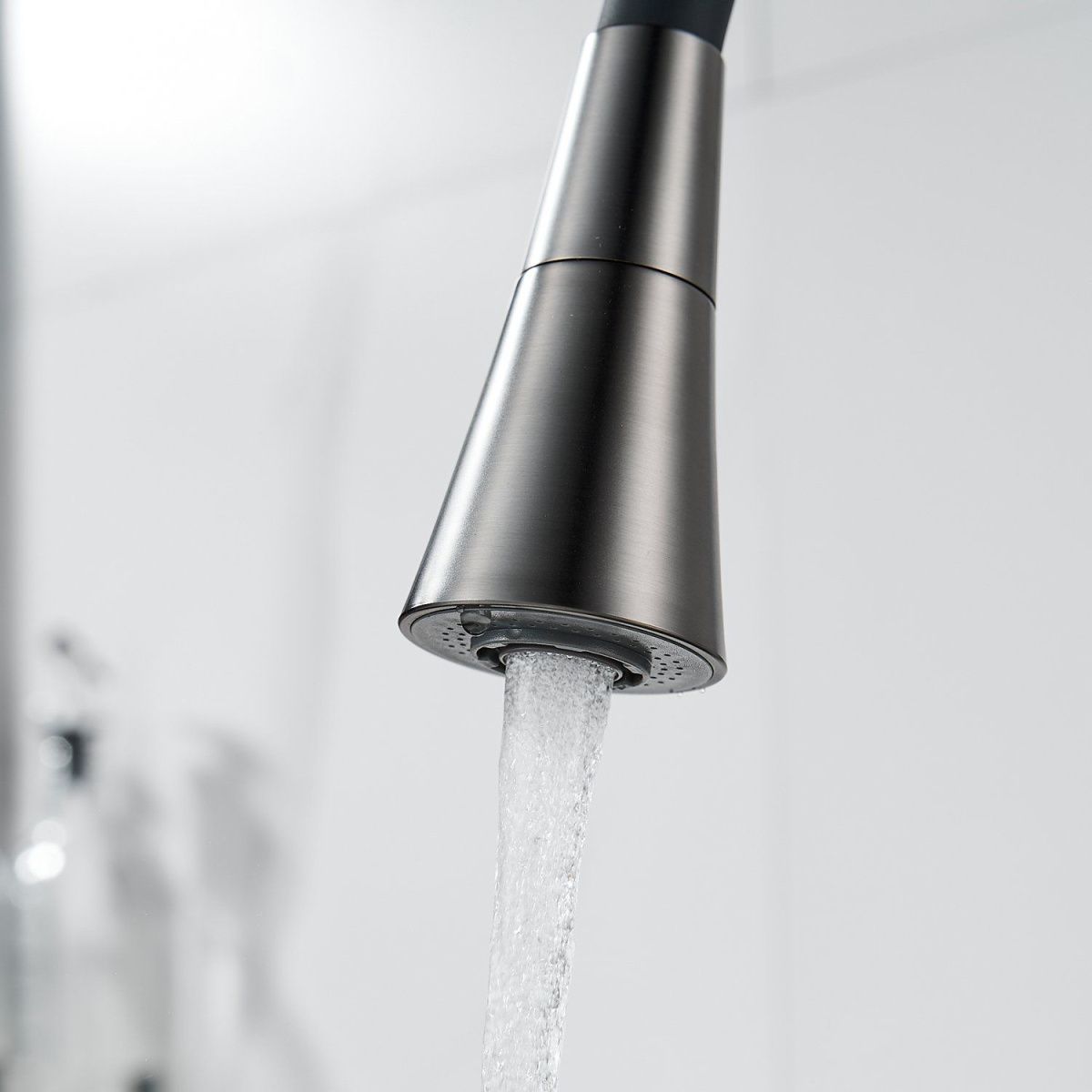 Смеситель для кухни Shevanik S543T-3 на мойку черный/оружейная сталь