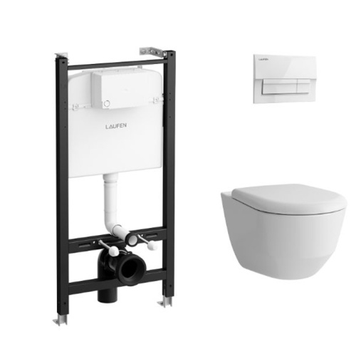 Унитаз с клавишей смыва и инсталляцией Laufen Pro Z.RU93.0.771.6