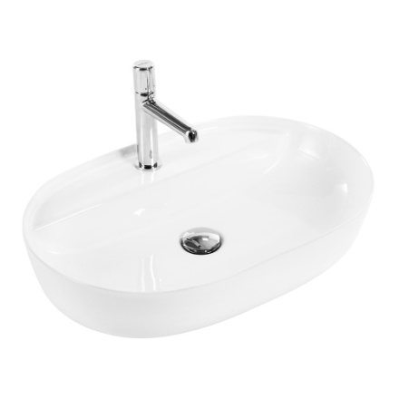Раковина BelBagno 42 см BB1346 накладная цвет белый глянцевый