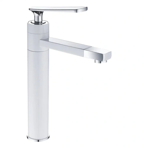 Смеситель для раковины Shevanik S6611F на столешницу белый/хром