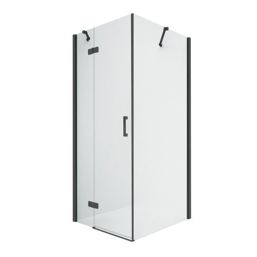 Душевой уголок New Trendy NEW RENOMA Black D-0203A/D-0111B 90х90 стекло прозрачное профиль черный без поддона