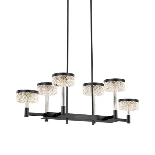 Люстра на штанге Delight Collection Diamond cut (Диамонд цут) MD21020075-6B matt black