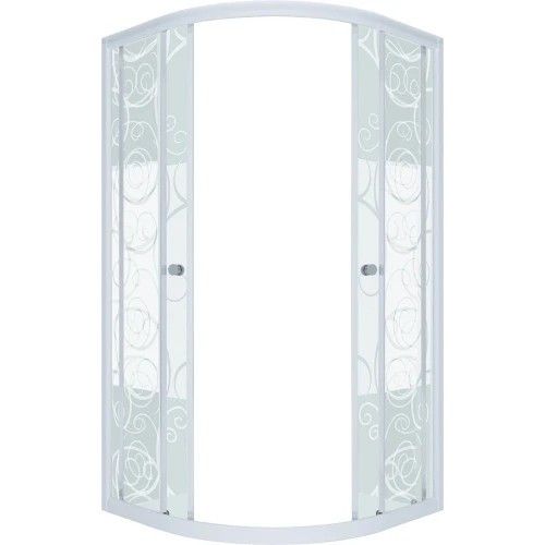 Душевой уголок Тритон Стандарт Узоры Щ0000064831 90х90 стекло с рисунком профиль белый без поддона