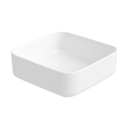 Раковина из сантехнического фарфора IDDIS Bridge BRIWM04i27 39х39 накладная цвет белый без отверстий под смеситель