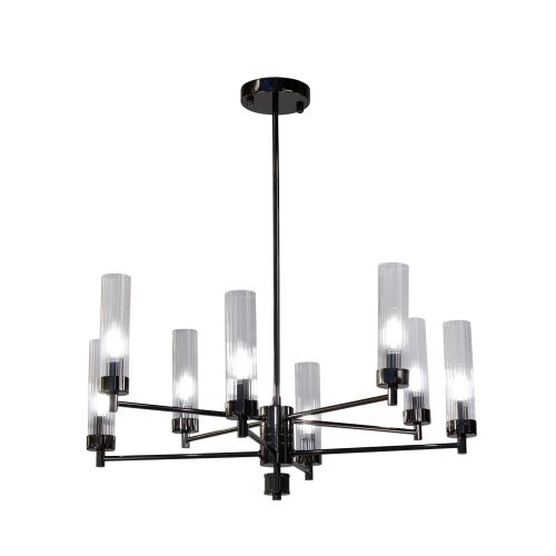 Люстра на штанге AM Group Indigo (Индиго) INDIGO SP8 PEARL BLACK