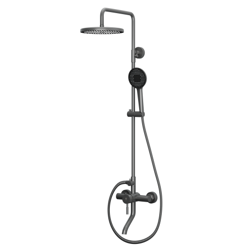 Душевая стойка Rush Melos SUS1101-40Grey настенная цвет графит