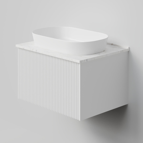 Тумба со столешницей La Fenice TERRA NFNC-01-TER-B-60-3-GG 70х36х47 подвесная цвет белый