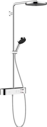 Душевая стойка Hansgrohe Pulsify S Showerpipe EcoSmart 24221000 настенная цвет хром с термостатом
