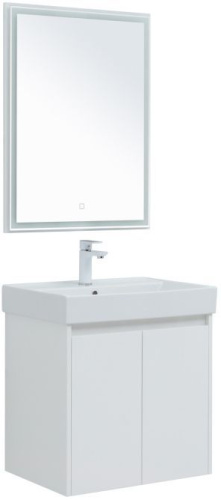 Комплект мебели: тумба с раковиной + зеркало Aquanet Nova Lite 00302532 напольный/подвесной