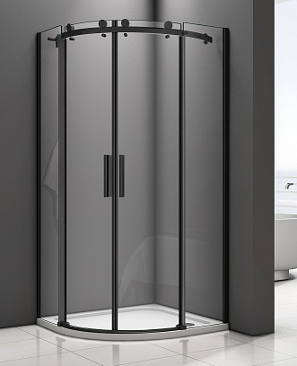 Душевой уголок Good Door Galaxy ГЛ00019 100х100 стекло прозрачное профиль черный