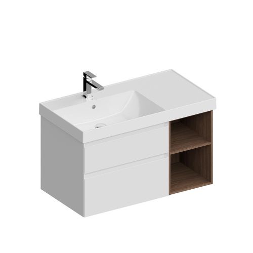 Тумба под раковину Kerama Marazzi GEOMETRICA CUB.90.2Lh\WHTM.N 88х47х48 подвесная цвет белый