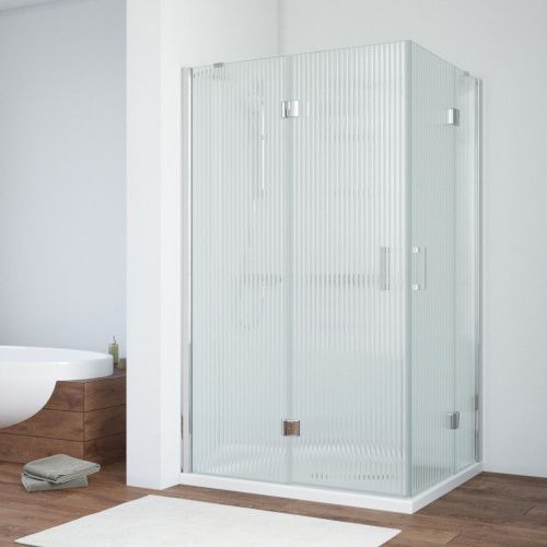 Душевой уголок Vegas-Glass AFA-F TUR+NOVO AFA-F TUR NOVO h1890 90*80 08 Moru L 90х80 стекло рифленое профиль хром без поддона