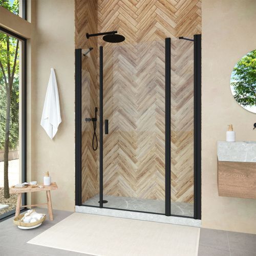 Душевая дверь Vegas-Glass EP-2F NOVO EP-2F NOVO 210 02М crystalvision R 210х190 стекло прозрачное профиль черный