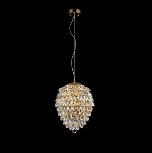 Светильник подвесной Crystal Lux Charme (Цхарме) CHARME SP4 GOLD/TRANSPARENT