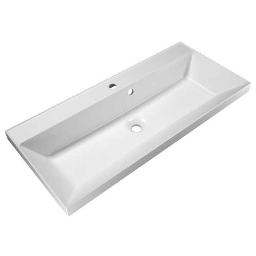 Раковина из искусственного камня BelBagno BB1000/450-LV-MR-AST 100х45 накладная цвет белый