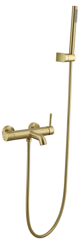 Смеситель Boheme Uno 463-MG настенный золото матовое