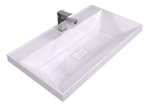 Раковина из искусственного мрамора Stella Polar Бриз SP-00001480 80х45 встраиваемая цвет белый