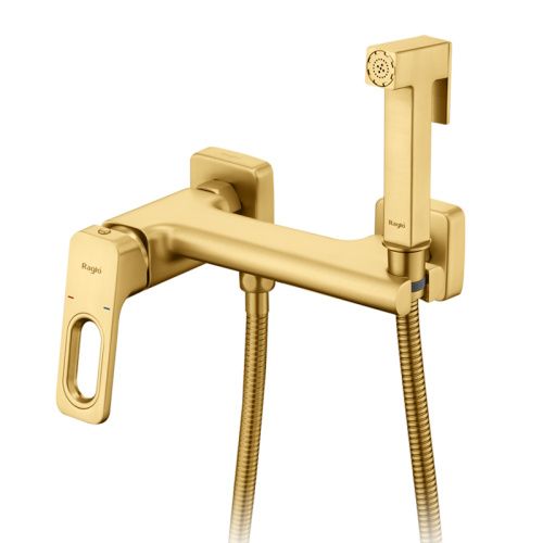 Гигиенический душ со смесителем Raglo R51.51.03 сатин золотой