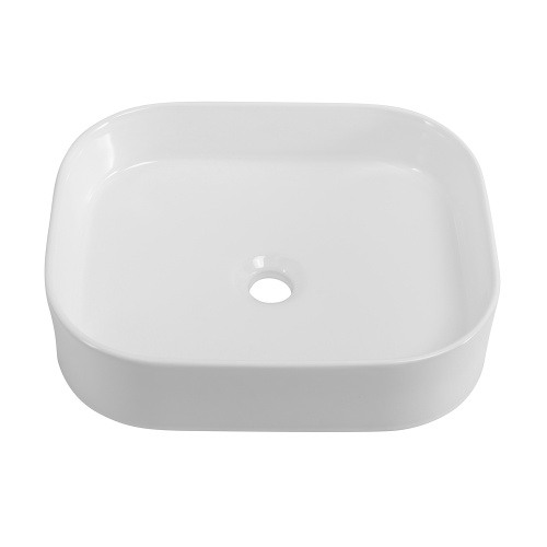 Раковина керамическая Cezares CZR-6450 39х46 накладная цвет белый без отверстий под смеситель