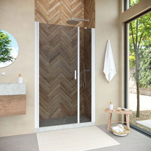 Душевая дверь Vegas-Glass EP-F-2 NOVO EP-F-2 NOVO h2000 100 01 07 L 100х200 стекло тонированное профиль белый