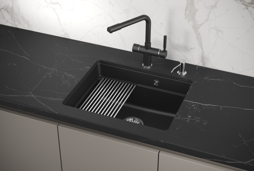 Кухонная мойка Granula Kitchen Space 5501U, ШВАРЦ 55x45 цвет шварц