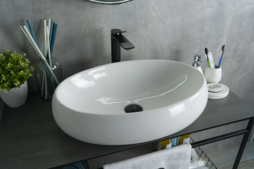 Раковина Gid Lago 60 см 51114 накладная цвет белый