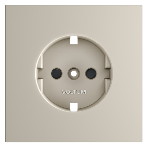 Накладка для розетки с заземлением и защитными шторками VOLTUM S70 VLS000703