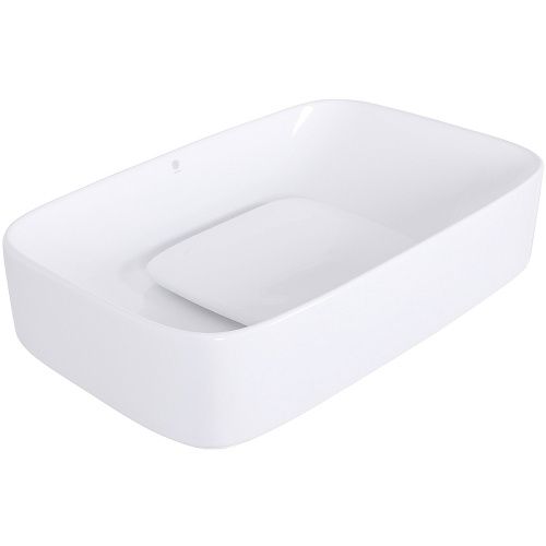 Раковина из сантехнического фарфора Orange B07-600W 60х40 накладная цвет белый