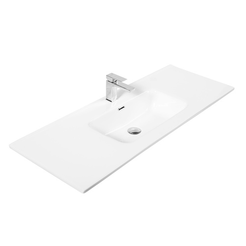 Раковина керамическая BelBagno BB1200ETL 121х46 накладная цвет белый