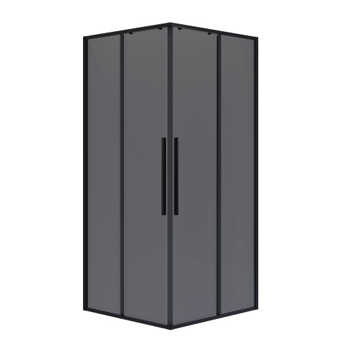 Душевой уголок Niagara Nova NG-2822-34BLACK 80х80 стекло тонированное профиль черный матовый