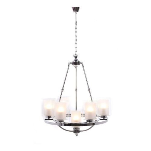 Люстра подвесная Lumina Deco Santini (Сантини) LDP 1220-7 CHR+WT