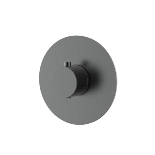 Смеситель для душа Nemo Round NM-2360BGM встраиваемый в стену вороненая сталь с термостатом