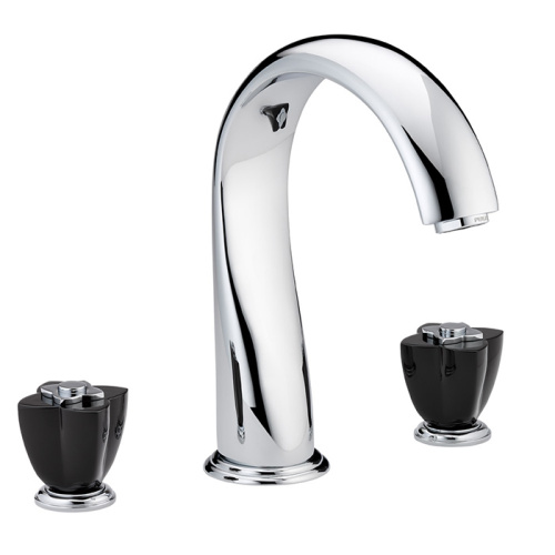 Смеситель THG Petale de Cristal noir U6D-A02-25SG на борт ванны хром