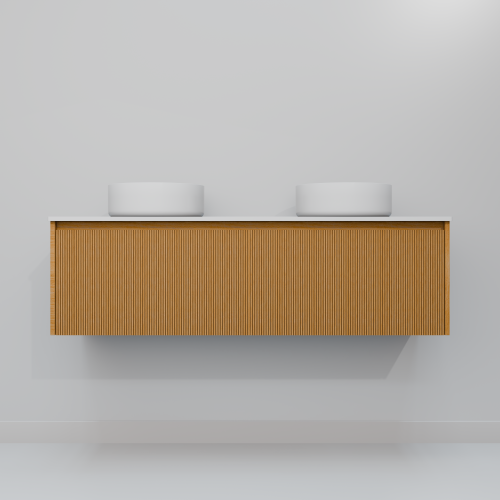 Тумба с раковиной ArtDecco Elizabeth (Элизабет) AEL14W11D300 140x45x40 подвесная цвет белый дуб