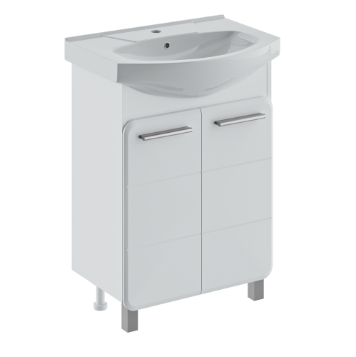 Тумба под раковину Runo ЭРИКА 00-00004154 50х30 напольная цвет белый