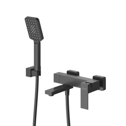 Смеситель Cezares SLIDER SLIDER-VD-NOP настенный черный матовый без термостата