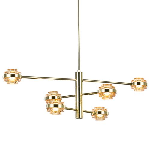 Люстра на штанге Delight Collection Indiana (Индиана) MX22030002-6A gold/champagne