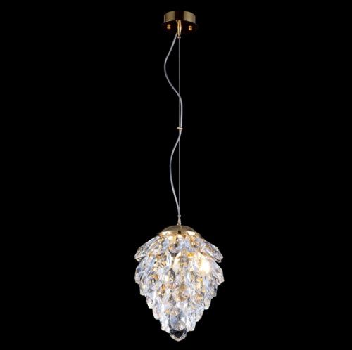 Светильник подвесной Crystal Lux Charme (Цхарме) CHARME SP2 GOLD/TRANSPARENT