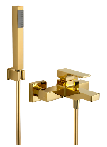 Смеситель для ванны Remer Absolute AU02DO настенный золото глянцевое без термостата
