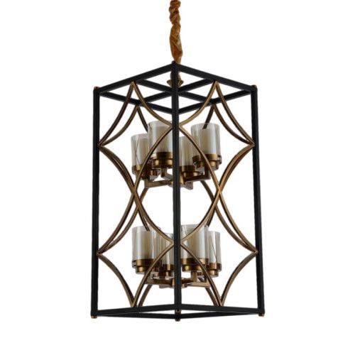 Люстра подвесная Lumina Deco Quadrato (Куадрато) LDP 1223-8 BK+MD