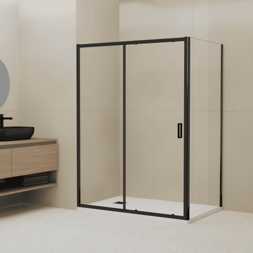 Душевой уголок RGW Classic (Класcик) 32094805-014 150х100 стекло прозрачное профиль черный без поддона